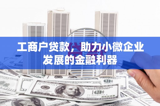 保定工商户贷款，助力小微企业发展的金融利器