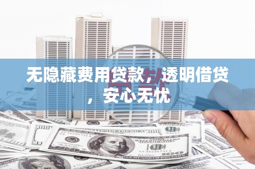 保定无隐藏费用贷款，透明借贷，安心无忧
