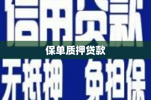 保定保单质押贷款