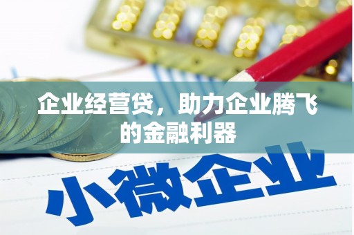 保定企业经营贷，助力企业腾飞的金融利器