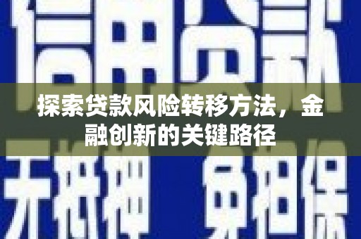 保定探索贷款风险转移方法，金融创新的关键路径