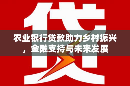 保定农业银行贷款助力乡村振兴，金融支持与未来发展