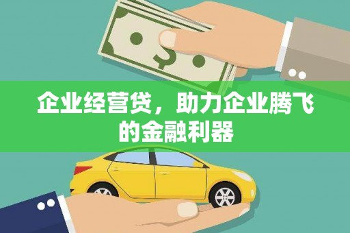 保定企业经营贷，助力企业腾飞的金融利器