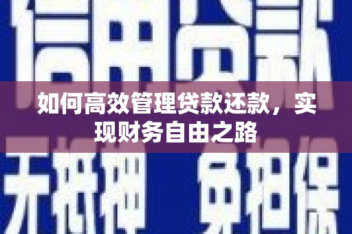 保定如何高效管理贷款还款，实现财务自由之路