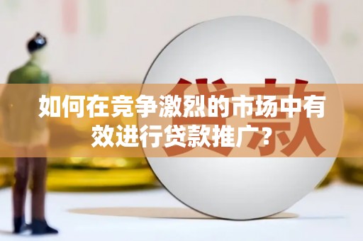 保定如何在竞争激烈的市场中有效进行贷款推广？