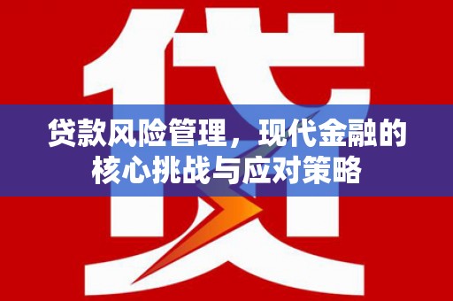 保定贷款风险管理，现代金融的核心挑战与应对策略