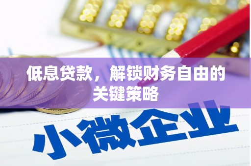 保定低息贷款，解锁财务自由的关键策略