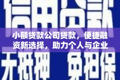保定小额贷款公司贷款，便捷融资新选择，助力个人与企业成长