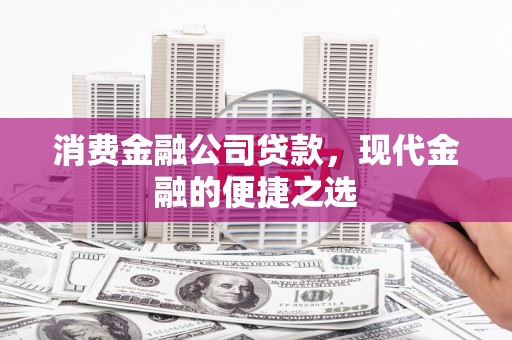 保定消费金融公司贷款，现代金融的便捷之选