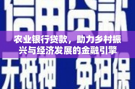 保定农业银行贷款，助力乡村振兴与经济发展的金融引擎