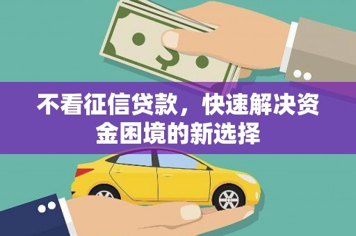 保定不看征信贷款，快速解决资金困境的新选择