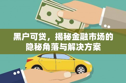 保定黑户可贷，揭秘金融市场的隐秘角落与解决方案