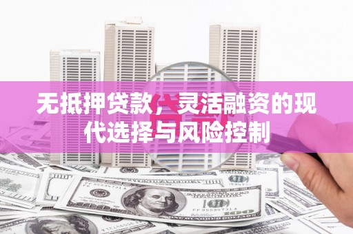 保定无抵押贷款，灵活融资的现代选择与风险控制