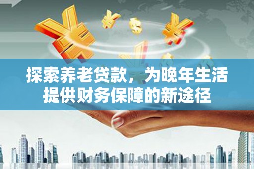 保定探索养老贷款，为晚年生活提供财务保障的新途径
