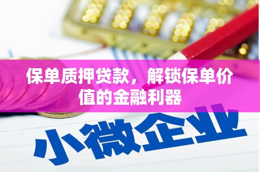 保定保单质押贷款，解锁保单价值的金融利器