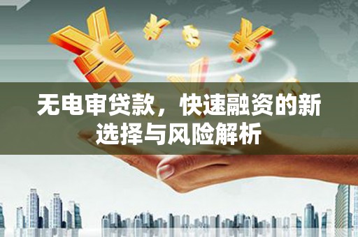 保定无电审贷款，快速融资的新选择与风险解析