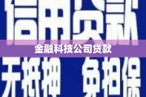 保定金融科技公司贷款