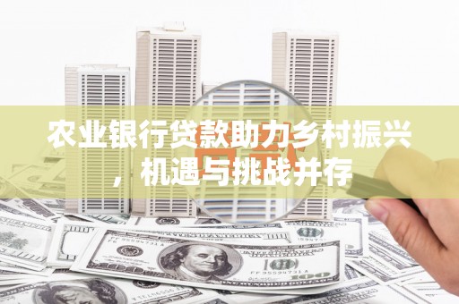 保定农业银行贷款助力乡村振兴，机遇与挑战并存