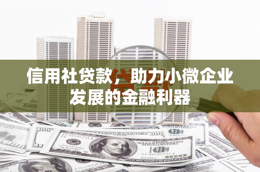 保定信用社贷款，助力小微企业发展的金融利器