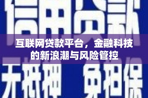 保定互联网贷款平台，金融科技的新浪潮与风险管控