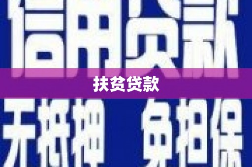 保定扶贫贷款