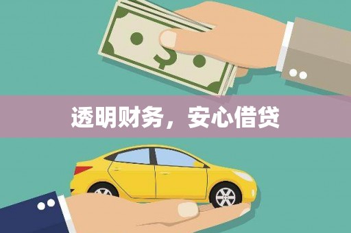保定透明财务，安心借贷
